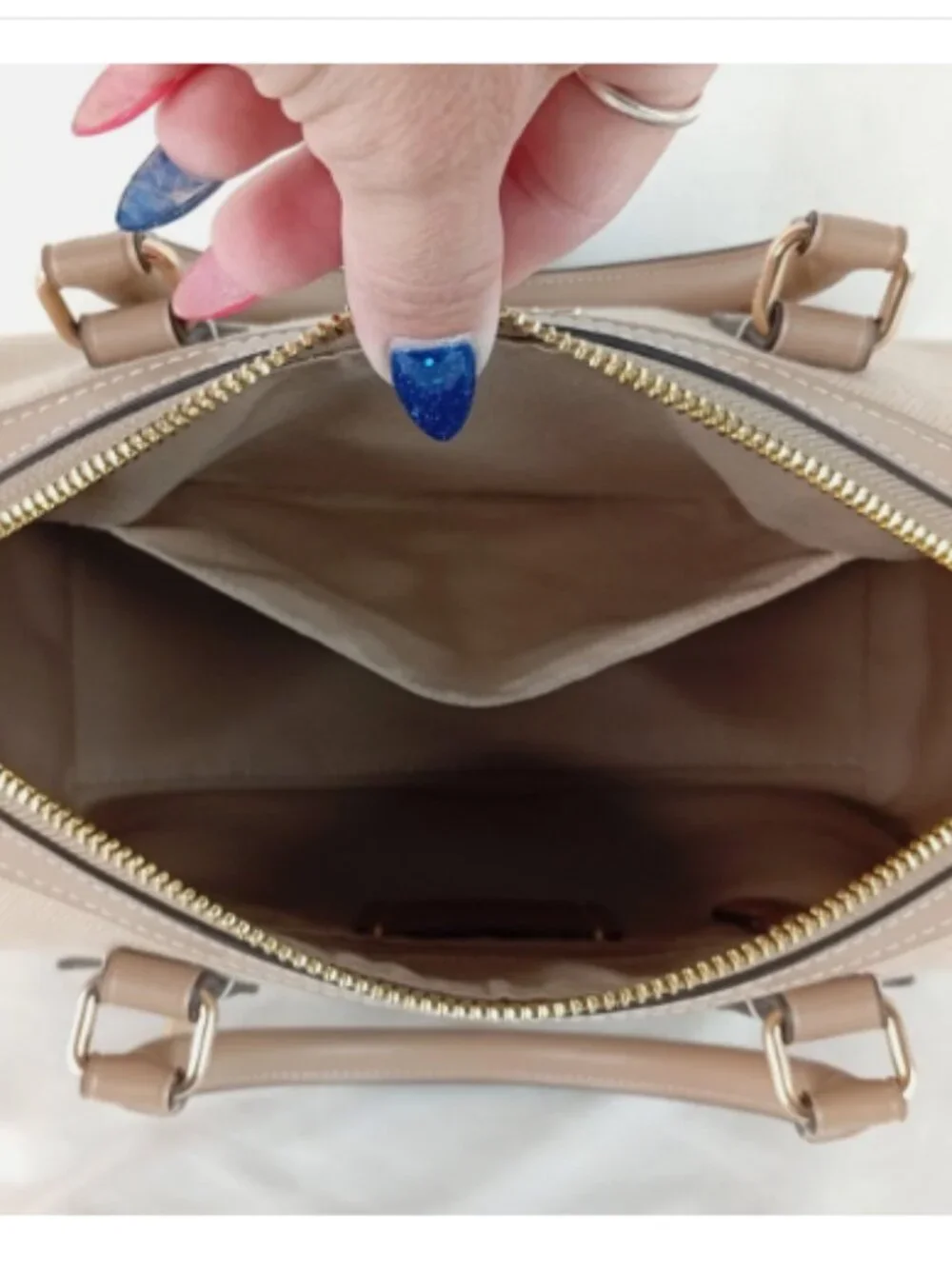 Coach Rowan Satchel Bag In Colorblock w/ Detachable Crossbody Strap Tan CAK58